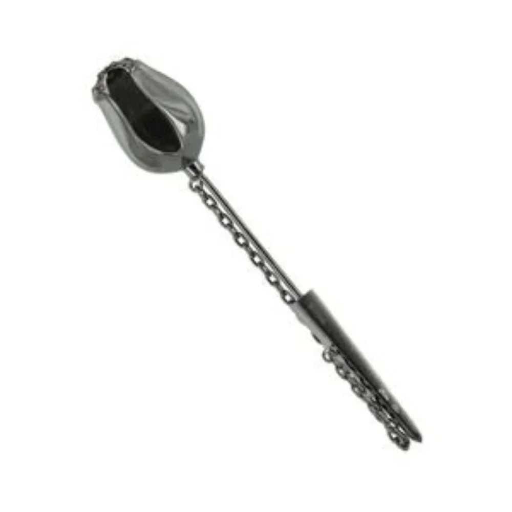 BRIONI Sterling Silver 925 Lapel Tie Stick Suit Pin Gunmetal Rose Bud Minimalist - Picture 6 of 16
